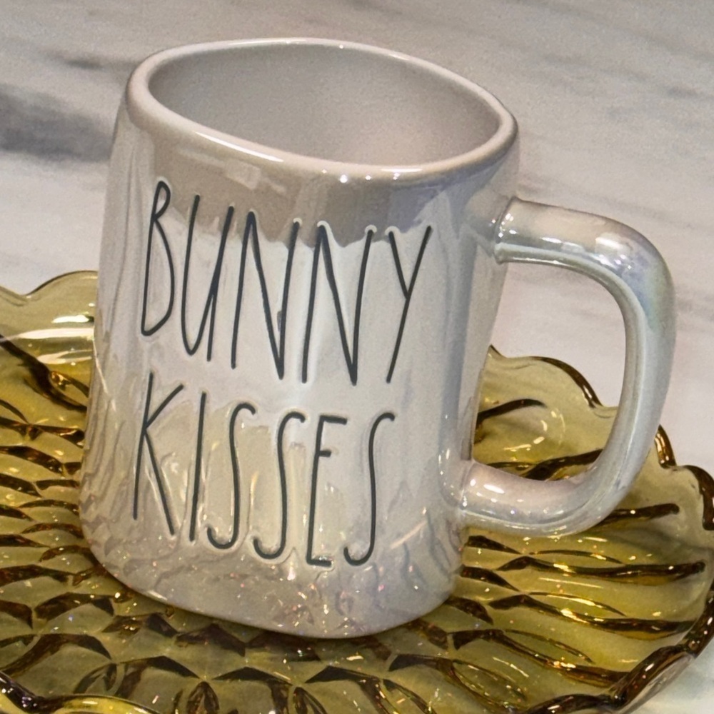 Rae Dunn Iridescent Artisan Collection "Bunny Kisses" Easter Coffee Tea Mug